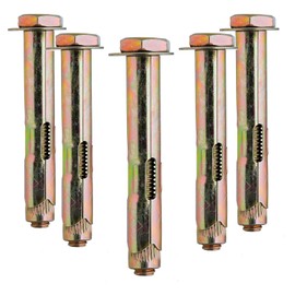 YoiYee M8 Expansion Bolts, Heavy Duty Anchors for Concrete and Masonry, 80mm Length, Zinc Plated Steel, Easy Installation and Secure Hold for Industrial and DIY Projects,Set of 6