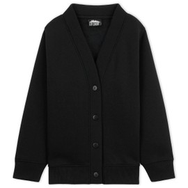 CityComfort Cardigan Boys Jumper for Boys Fashionable Cardigans for Boys Black Navy Blue Cardigan for Boys with Full Button 3-14 Years, Black-1 Pack