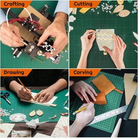 MORE BUY Rubber Professional Cutting Mat A3 Self-Healing Double Sided Durable Non-Slip PVC 18" X 12" Inch (Green)