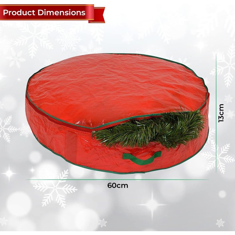 Christmas Wreath Garland Storage Bag - Stores Up To 55cm