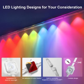 Super RGB Permanent Outdoor Lights 50FT, Smart RGB+IC Eave Lights with Remote APP Control, DIY LED Color Individual, White & Colorful Christmas String Lights, IP67 Waterproof for House Patio Decor