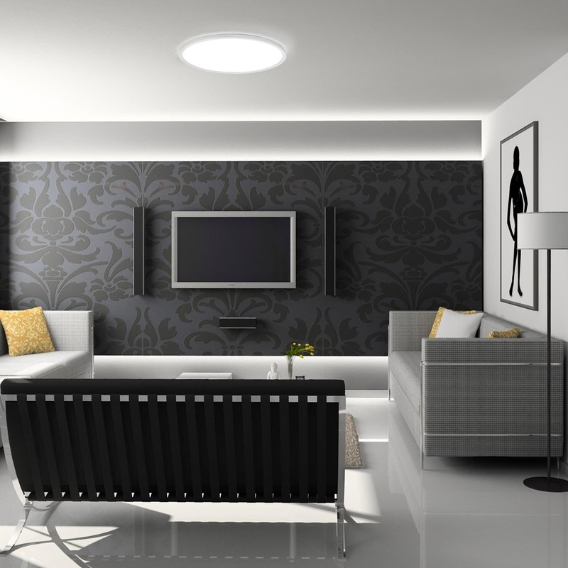 LUCKY LED Ceiling Light Round White 18 W Daylight Lamp