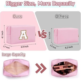 Yintry Makeup Bag Set Organizer Cosmetic Bag Travel Toiletry Bag Large Capacity Birthday Gifts for Women Girls Portable Brush Storage Bag, Pink (pink-1)