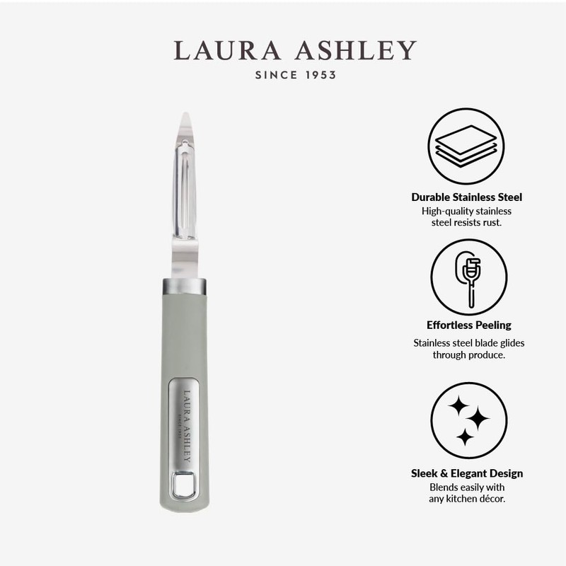 Laura Ashley Stainless Steel Fruit and Vegetable Peeler with Ergonomic