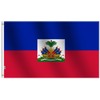 Haiti Flag 3 X 5 Ft,Canvas Header and Double Stitched
