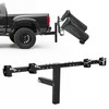 KUAFU Double Trash Can Hauler Adjustable Trailer Can Hitch Compatible with Truck Golf Cart UTV ATV Trailer Dual Trash Can Towing Hitch Garbage Transporter Hauler with 2" Receiver