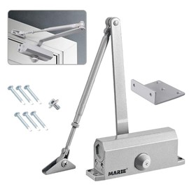 Marie Automatic Door Closer，Adjustable Closing Speed Door Closer for 55-100 lbs Residential and Commercial Light Doors，with Installation Video EN1154 Certification