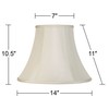Creme Large Bell Lamp Shade 7" Top x 14" Bottom