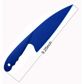 Penta Angel 6 Colors Plastic Kitchen Knife Set Nylon Knife Children Safety Cooking Chef Knives for Fruit Lettuce Vegetable Salad Bread (6 Colors)