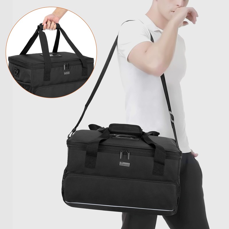 Trunab Reusable 8 Cups Drink Carrier for Delivery with Adjustable