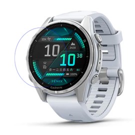 Disscool Tempered Glass Screen Film Protector Compatible with Garmin Fenix 8 43mm Amoled, 0.33mm Protector Full Coverage HD Clear Anti Scratch Smart Watch Accessory