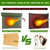 LOJGOAY Fireproof Document Bag - with 5200°F Heat Insulated, Waterproof