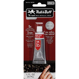 AMACO 76370K Rub 'n Buff Wax Metallic Finish, Silver Leaf, 0.5-Fluid Ounce