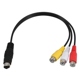 COHEALI 4 High Definition Video Adapter Cable Pin S Video for Reliable Connection to Tvs Projectors Monitors Longlasting Compact Design for Versatile Use