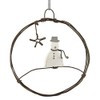 East of India - Small Hanging Metal Decoration - Snowman