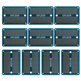 EPLZON Prototype Board Solderable Breadboard Double-Sided PCB Circuit Board for Welding, DIY Electronic Items, Blue (Pack of 10)