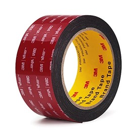 Double Sided Mounting Tape 2'' x 10Ft 1.1mm Thickness 5952 3M VHB Heavy Duty Adhesive Waterproof Foam Tape for Car Home Office Deco Color Black(5952C)