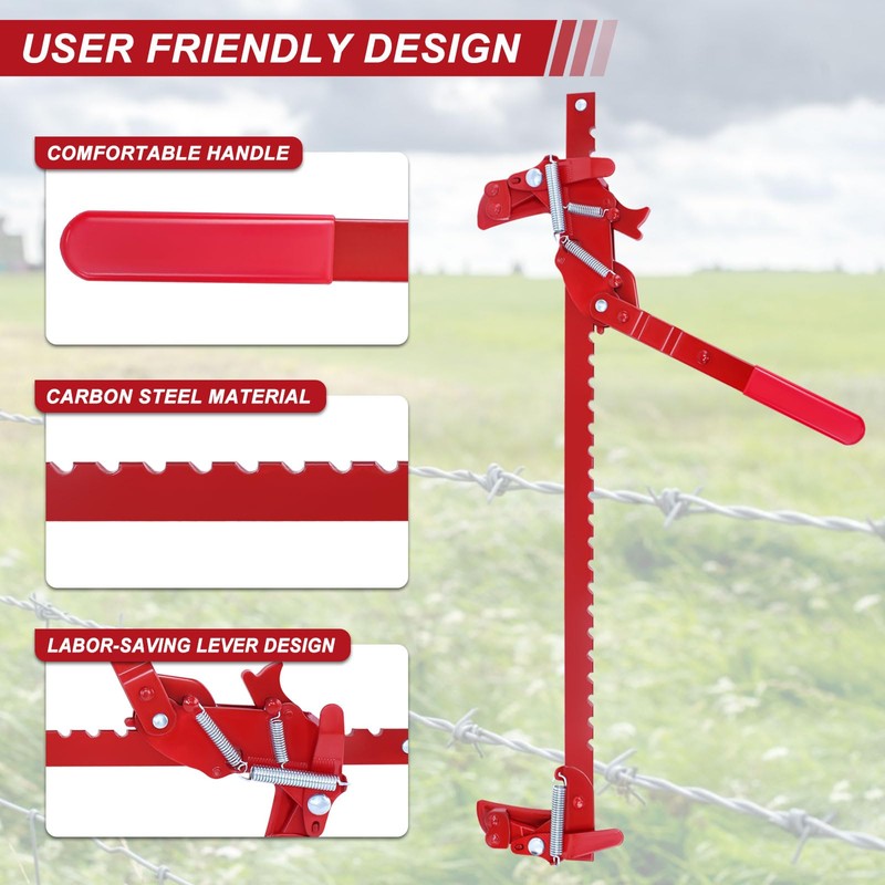 Heavy Duty Steel Wire Fence Stretcher Tool, All Purpose Wire