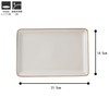 Edgeline Rectangular Plate M, White