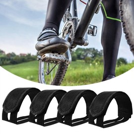 xutong 2 Pairs Fixed Gear Bicycle Foot Straps Black