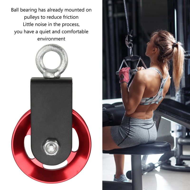 Cable Gym Fitness Pulley Small Hanging Pulley 360 Degree Rotating
