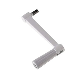 IdeaGenesis Crank for Roller Shutter Lathe - Replacement for Window Crank - Roller Shutter Handle - Lift for Ceiling Clothes Airer (White, Crank 14 cm)