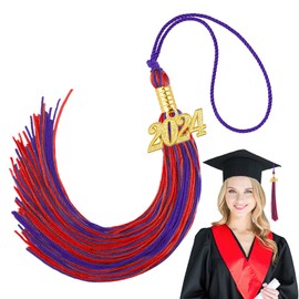 2024 Graduation Tassel Red Purple Graduation Cap Decorations 2024 Tassel Charm Class of 2024 Tassel Graduation 2024 Graduation Decorations Graduate Ornament Hat Tassels Graduation Cap Decorations