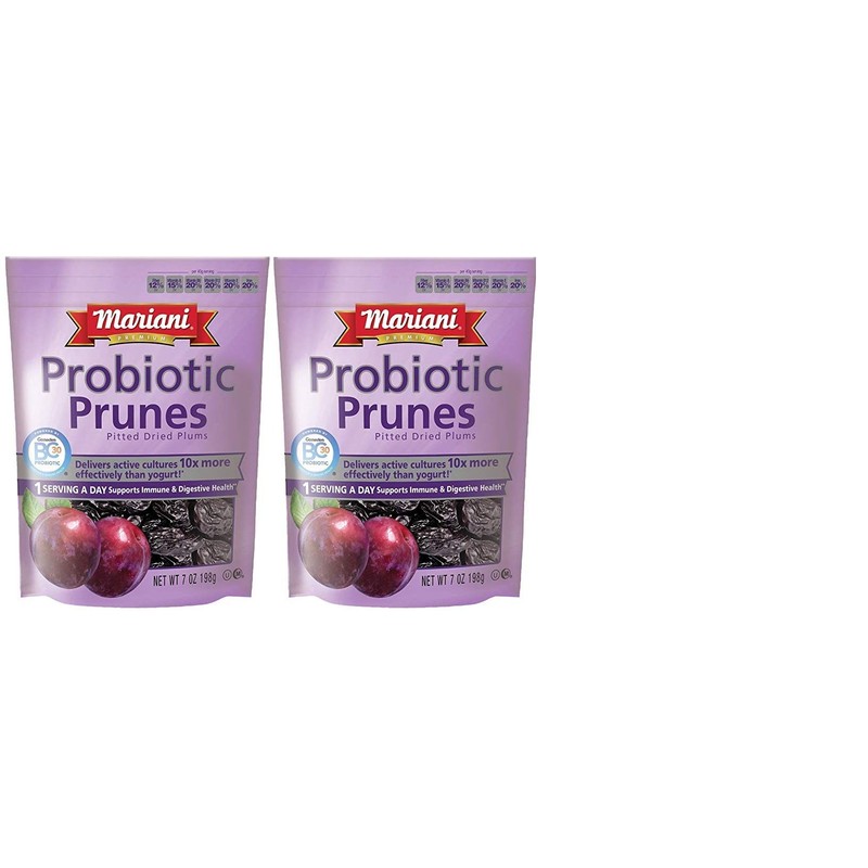 Mariani Probiotic Prunes - Two 6 oz Packages of Dried