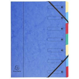 Exacompta - Ref 5207E - Harmonika Multipart File - 24.5 x 32cm in Size, Suitable for A4 Documents, 7 Multi-Coloured Tabbed Sections, Premium Pressboard Cover - Assorted Colours (Pack of 1)