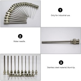 Dispensing Needle Set, Stainless Steel Precision Tip Luer Locks Stainless Steel Needles, 12pcs