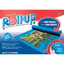 MasterPieces Accessories - Jigsaw Puzzle Roll-Up Mat & Stow Box, Standard 36"x30", Fits 1000 Pieces