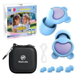 Children's Ear Plugs (6-12 Years) - Reusable Ear Protection Children and Small Ear Canals, Ear Plugs Noise Protection with Cord for Concentration, Anxiety, School, Concerts, Festival, Travel, Sleep