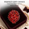 Red Brooch for Women Vintage Rhinestone Large Statement Brooch Pin