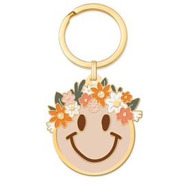 Graphic Workshop Keyring | Smiley, gold, Modern