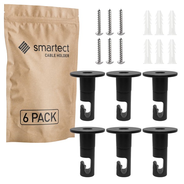 smartect Two-piece wall and ceiling pins for hanging textile cables