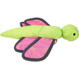 Dpofirs Juguete para Perros de Tela Oxford a Prueba de Mordeduras Lanzamiento de Animales de Peluche de Libélula Verde y Rosa con Sonido Arrugado y Chirriante, Interactivo para Perros Pequeños