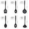 Culinary Couture Black Silicone Kitchen Utensils Set of 6, Non-Stick