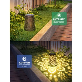 Solar Lights for Outdoors, Solar Lanterns for Outdoor Use, Winterproof, IP65 Balcony Decoration, Solar Light, Hanging for Decoration, Patios, Garden, Garden Decoration, Patio, Camping, Lawn