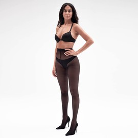 Solidea Pressure dezainpantexisutokkingu Micro Rete Resolution 70 Denier Black L