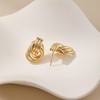 shinelab 14K Gold Plated Chunky Gold Earrings for Women Knot