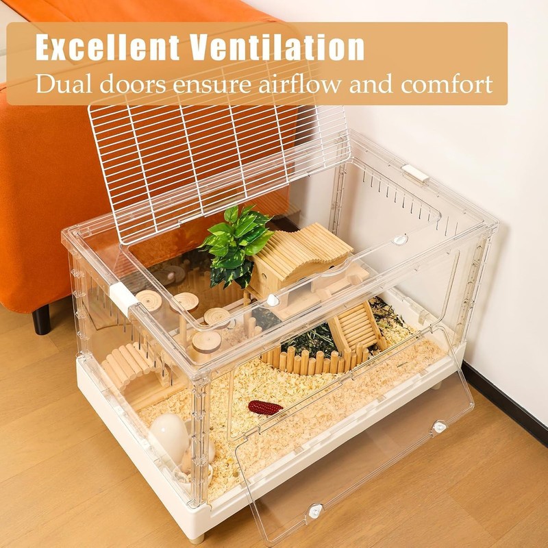 Hamster Cage & Guinea Pig Cages, Acrylic Cage for Small