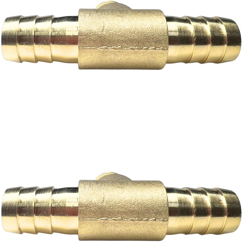 2pcs 5/8'' Hose Barb Tee T 3 Way Union Brass