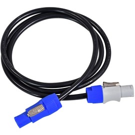 Citronic | Twist and Lock Daisy Chain Power Cable 6.0m | Secure Black 3-Core Copper Linking Lead for Stage Lighting, Audio Equipment, DJ Setups & Professional Event Power Connections