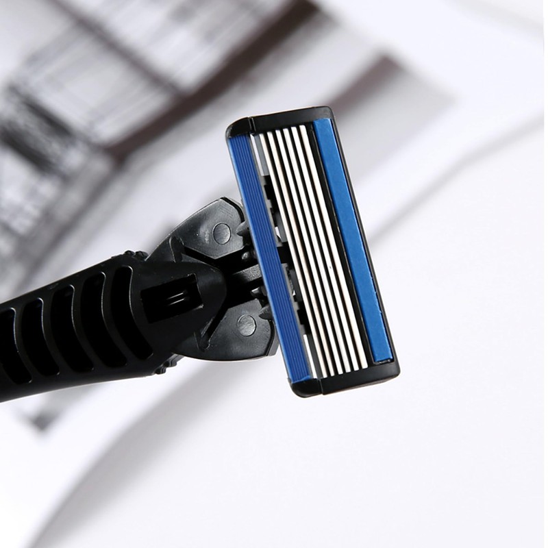 Mens Razor 6 Blade Refills，6 Blade Razor Cartridges with Lubricating