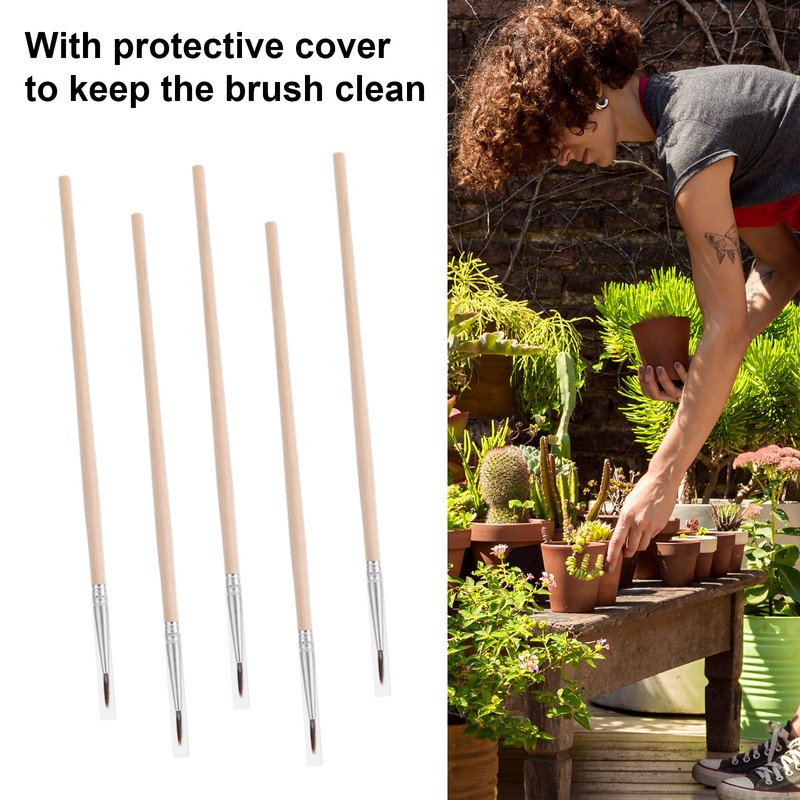 15pcs Pollination Brush, Wooden Plant Pollinating Brush Pollinator Brushes Tool