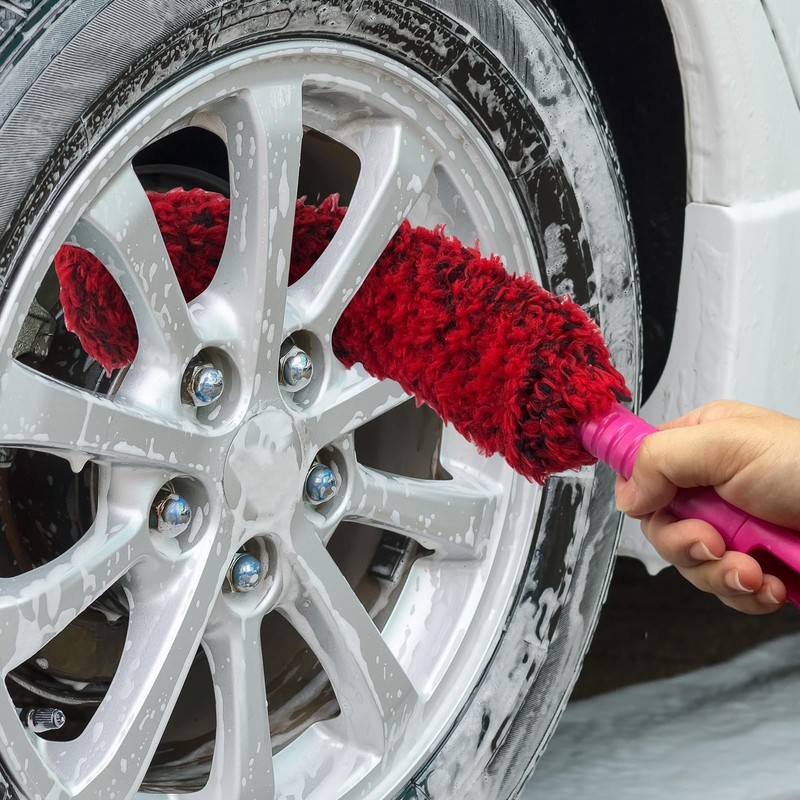 Vytulz 4 Pack Car Wheel Brush Kit - Soft, Scratch-Free