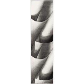 SAFAVIEH Hollywood Collection HLW716G Mid-Century Modern Non-Shedding Living Room Entryway Foyer Hallway Bedroom Runner, 2'3" x 8' , Grey / Dark Grey