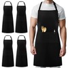 Syntus 4 Pack Chef Apron, Adjustable Bib Apron Waterdrop Resistant