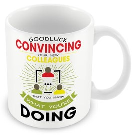 MUGGZ Work Leaving Present for Colleagues - Good Luck Convincing Your New Colleagues You Know What You're Doing