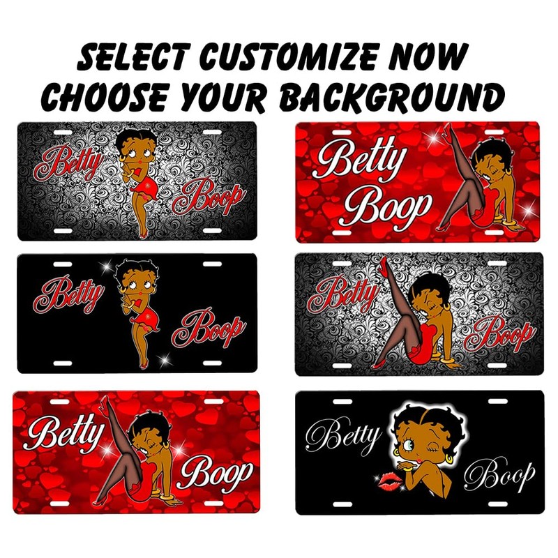 Novelty Vanity Plate Metal Sign with Custom Background Options